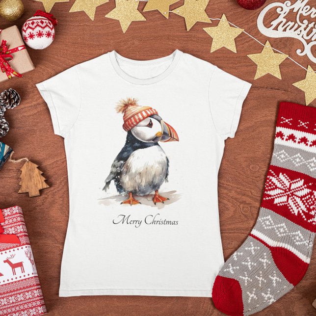 Merry Puffin, anpassningsbar T Shirt (Skapare uppladdad)