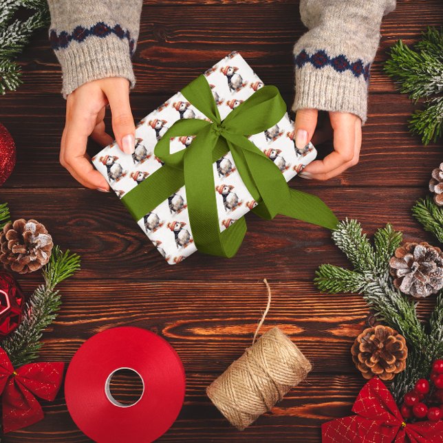 Merry Puffin Presentpapper (Skapare uppladdad)