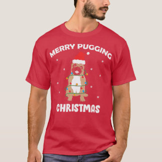 Merry pugger christmas Funny pug hund T Shirt