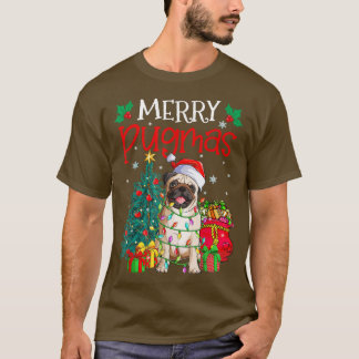 Merry Pugmas Christmas Funny Dog Santa Pug Santa H T Shirt