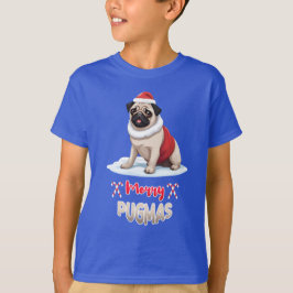 Merry Pugmas Cute Baby Djurälskare Santa Hund T Shirt