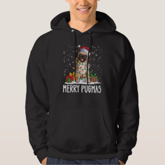 Merry Pugmas Funny Pug jul 2022 Julafton Gift Hoodie