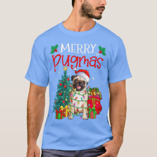 Merry Pugmas-jultomten Rolig hund Santa Pug Santa  T Shirt