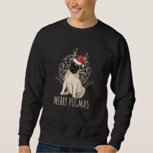 Merry Pugmas Lång Ärmad Tröja