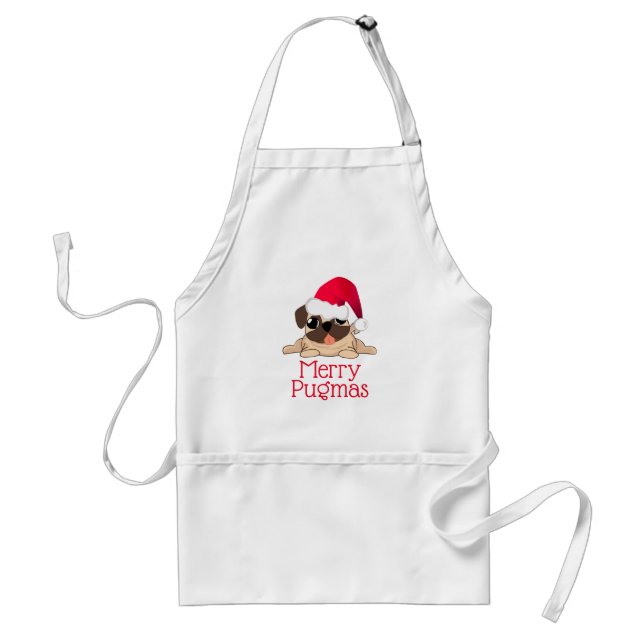 Merry Pugmas Standard Apron Förkläde (Framsidan)