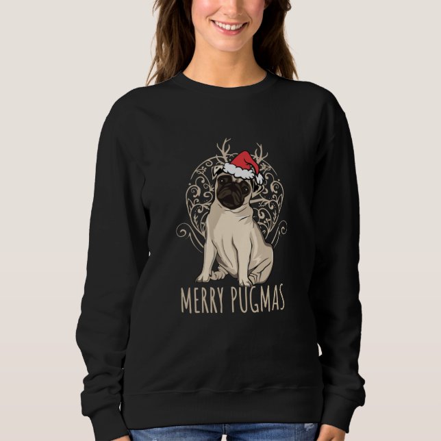 Merry Pugmas T Shirt (Framsida)