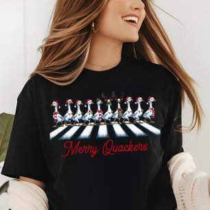 Merry Quackers jul Anka Funny Festive T Shirt