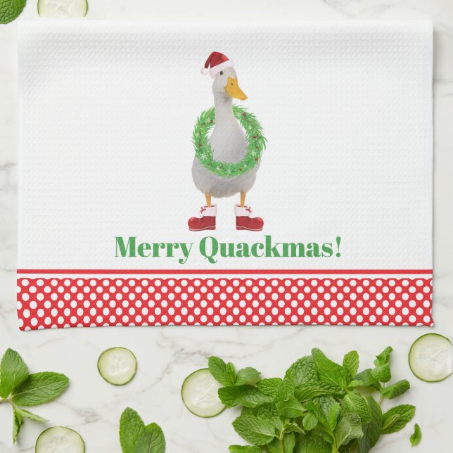 Merry Quackmas Anka Kitchen Towels Kökshandduk (Vikta)