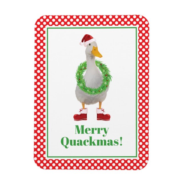 Merry Quackmas jul Magnet (Vertikal)