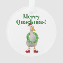 Merry Quackmas Santa Anka Acrylic Ornament