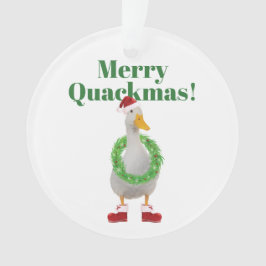 Merry Quackmas Santa Anka Acrylic Ornament