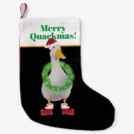 Merry Quackmas Santa Anka Liten Julstrumpa