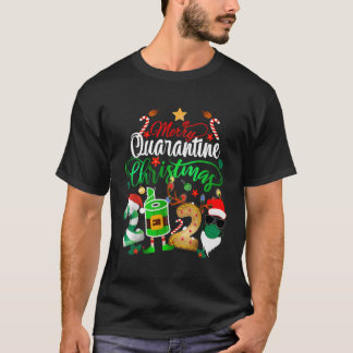 Merry Quarantine 2020 Elf Jultomten Ansikte Mask F T Shirt