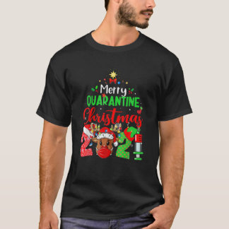 Merry Quarantine jul 2021 Reindeer Funny Fam T Shirt