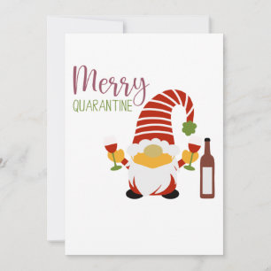 Merry Quarantine jul Gnome Helgdag Card Julkort