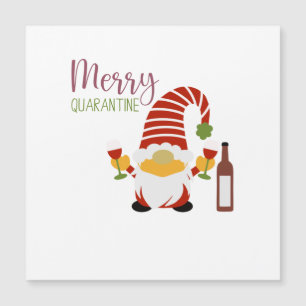 Merry Quarantine jul Gnome Magnetic Card