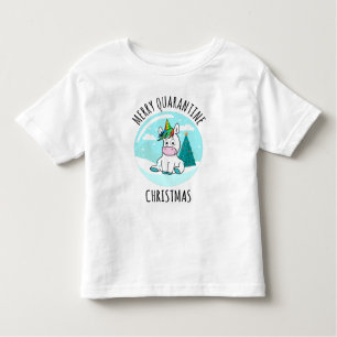 Merry Quarantine jul Unicorn T Shirt
