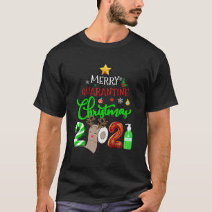 Merry Quarantine-julen 2021 Toliet Papper Famil T Shirt