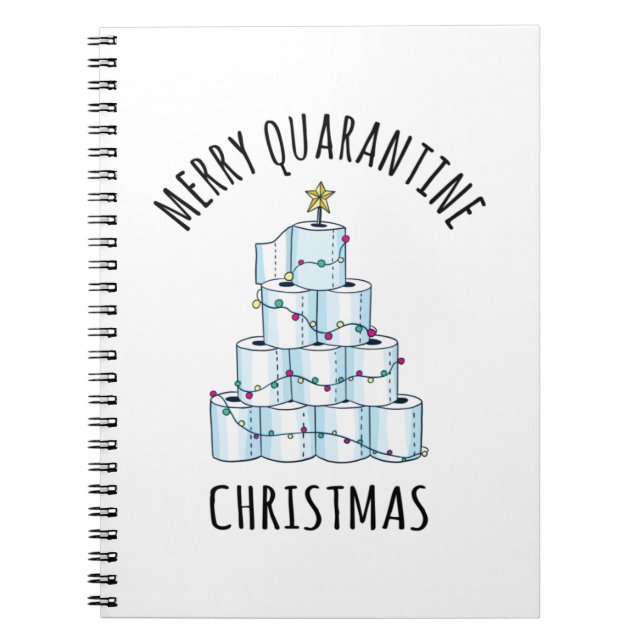 Merry Quarantine Julgran Toilet Papper Anteckningsbok (Framsidan)