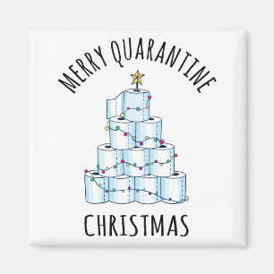 Merry Quarantine Julgran Toilet Papper Magnet