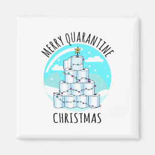 Merry Quarantine Julgran Toilet Papper Magnet