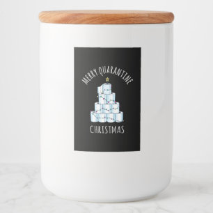 Merry Quarantine Julgran Toilet Papper Mat Etikett