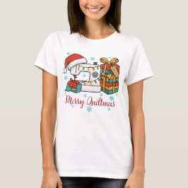 Merry Quiltmas Sewing Machine 6 T Shirt