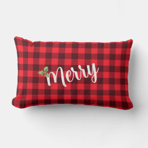 Merry - Red and Black Buffalo Play Lumbarkudde