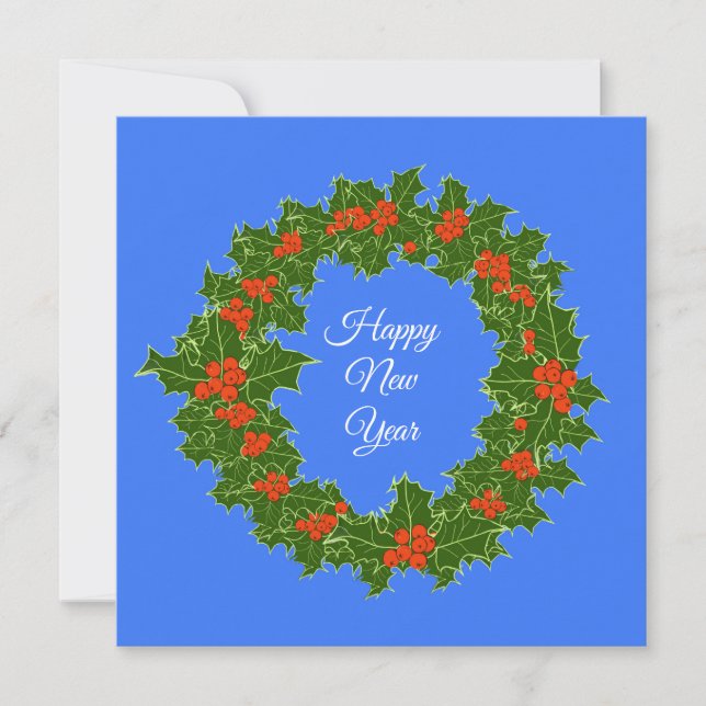 Merry Red Berry och Holly Wandeand Julkort (Framsida)