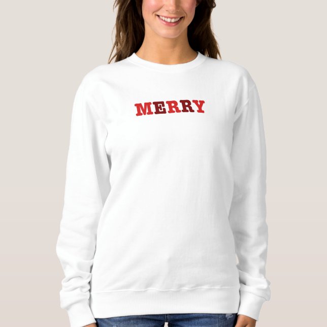 Merry Red jul Cheer T Shirt (Framsida)