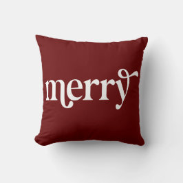 Merry Red jul Helgdag Kudde