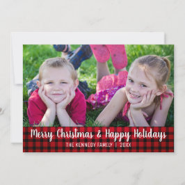 Merry Red Play-julfoto Julkort