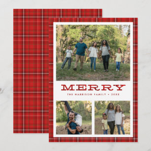 Merry Red Play Tre Photo-jul Julkort