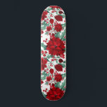 Merry Red Poinsettia Flowers Ivy Löv Watercolor Mini Skateboard Bräda 18,5 Cm<br><div class="desc">Detta festliga och vackra mönster är perfekt för julsäsongen. Den har ljusa neonröda, burgundröda, sage grönt poinsettia-blommor, ivy-löv och hullbär ovanpå en vit bakgrund. Det är elegant, modern, konst och söt. perfekten är utformad för vintertid. Stilisera med den här mönster-handmålade av konstnären La Femme, Rachel Matheney. ***VIKTIG DESIGN-ANMÄRKNING: Om du...</div>