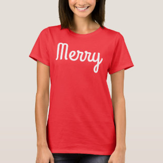 Merry Red Shirt Simple Modern Retro Minimalist T Shirt