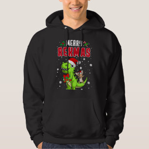 Merry Rexmas Rex Julafton Dabbing Chihuahua Dino T Hoodie