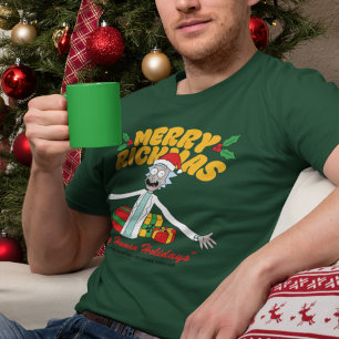 Merry Rickmas och Lycklig Human Helgdagars T Shirt