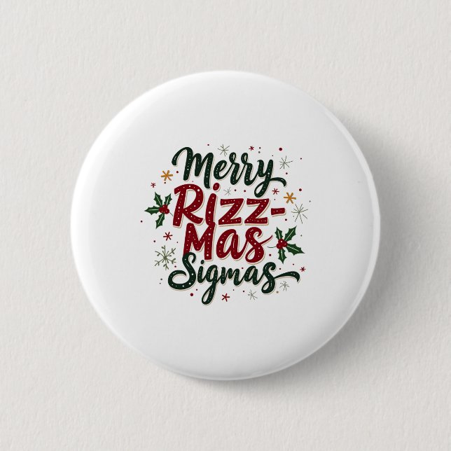 Merry Rizz Mas Sigmas Funny Gen Alpha Julafton San Knapp (Framsida)