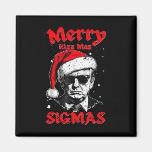 Merry Rizz Mas Sigmas Funny Gen Alpha X-mas Santa Magnet
