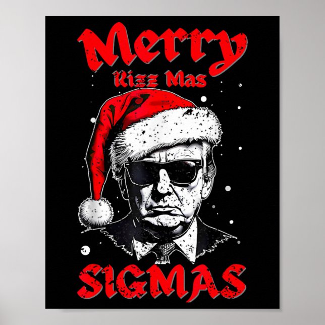 Merry Rizz Mas Sigmas Funny Gen Alpha X-mas Santa Poster (Framsidan)