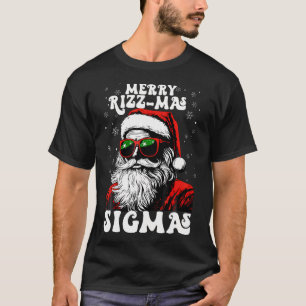 Merry Rizz Mas Sigmas Funny Gen Alpha X-Mas Santa T Shirt