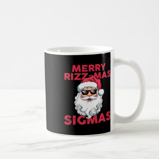 Merry Rizz Mas Sigmas Funny Jultomten jul Kaffemugg (Höger)