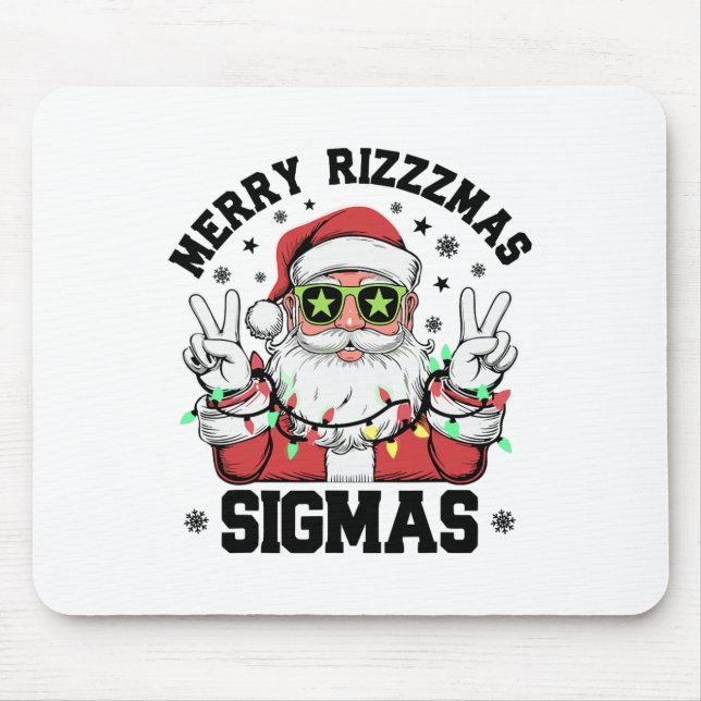 Merry Rizz Mas Sigmas Funny Jultomten jul Musmatta (Framsidan)