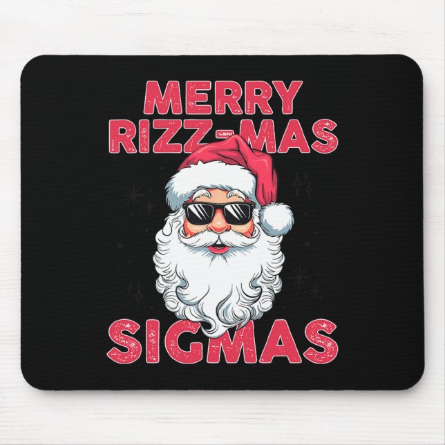 Merry Rizz Mas Sigmas Funny Jultomten jul Musmatta (Framsidan)
