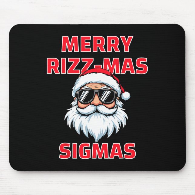 Merry Rizz Mas Sigmas Funny Jultomten jul Musmatta (Framsidan)