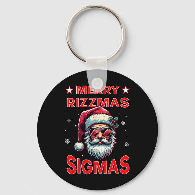Merry Rizz Mas Sigmas Funny Mitten School Alpha Ch Nyckelring (Framsida)