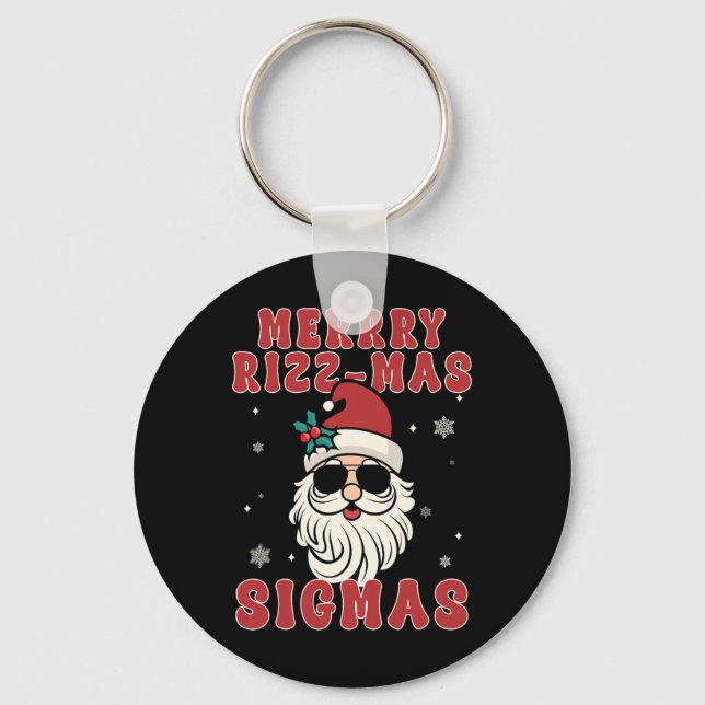 Merry Rizz Mas Sigmas Gen Alpha Mitten School Chri Nyckelring (Framsida)