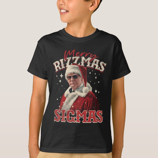 Merry Rizz Mas Sigmas - Gen Alpha Mitten School Tr T Shirt (Framsida)