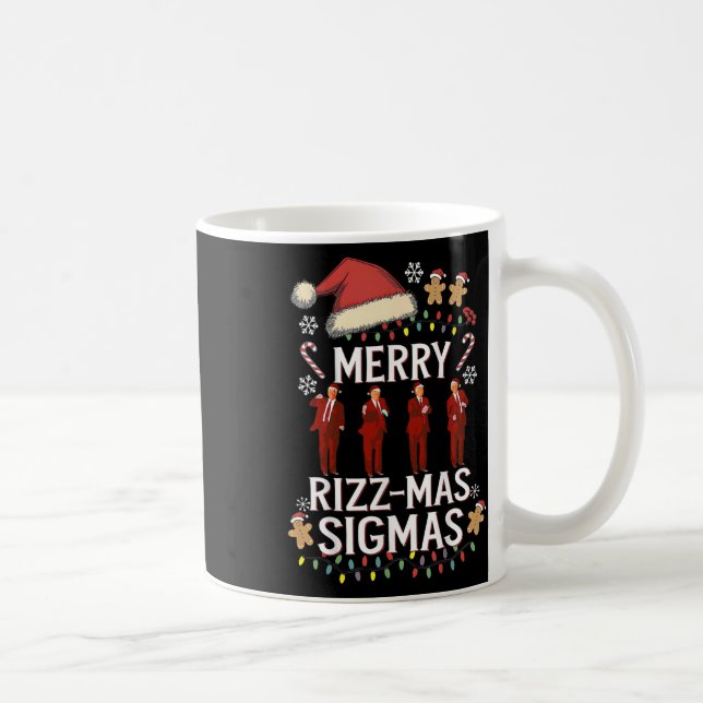 Merry Rizz Mas Sigmas Gen Alpha Trump-julpj Kaffemugg (Höger)