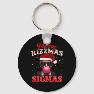 Merry Rizz Mas Sigmas Gen Alpha Trump Santa Kristu Nyckelring